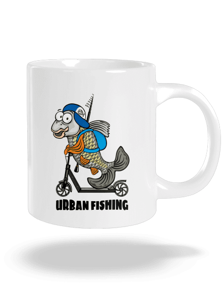 Urban fishing nagy bögre White