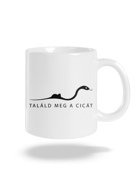 Találd meg a cicát hagyományos bögre White