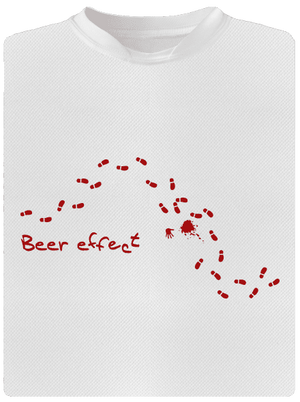 Beer effect férfi sportpóló White