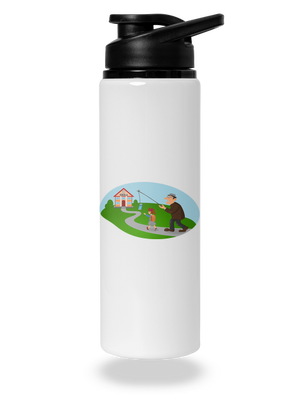 Vissza az iskolába kulacs White