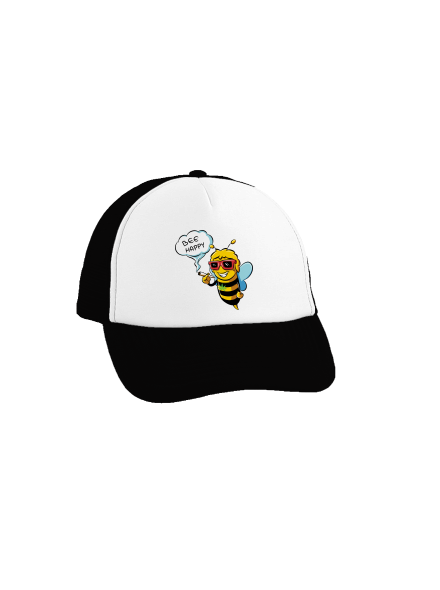 Bee happy teherautós sapka Black cap