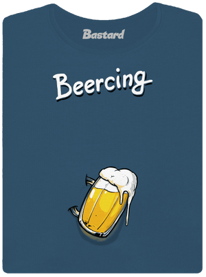 Beercing prémium női póló Petrol Blue