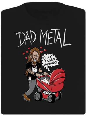 Dad metal női sportpóló Black