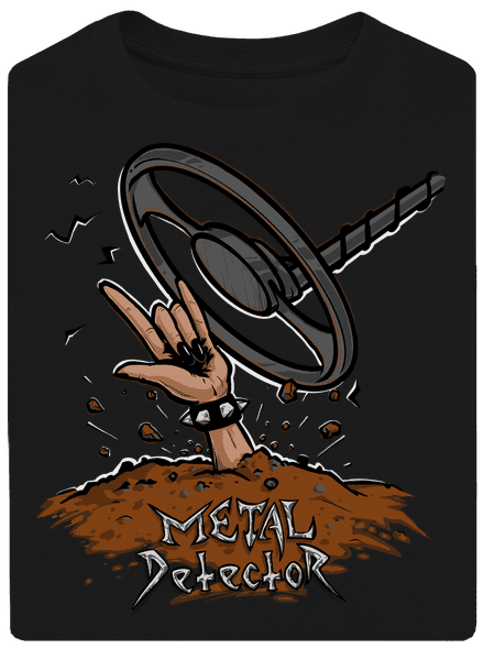 Metal detector unisex túlméretezett póló Black
