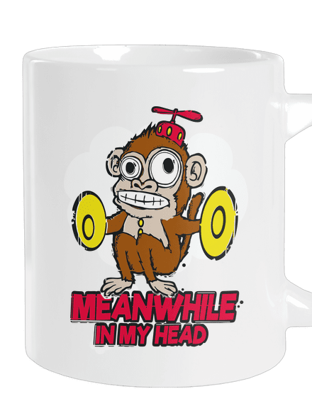 Monkey in my head nagy bögre White