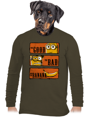 A Jó, a Rossz és a Banán férfi hosszú ujjú póló Urban Khaki