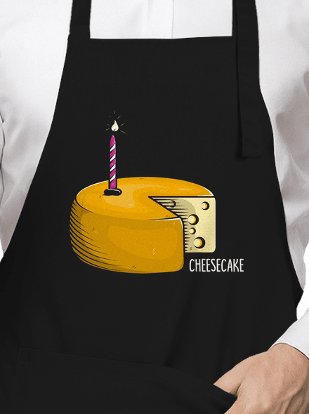 Cheese cake kötény Black