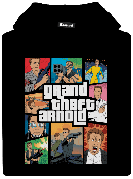 Grand Theft Arnold gyerek kenguruzsebes pulóver Black