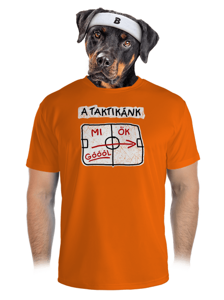 A taktikánk férfi sportpóló Neon Orange