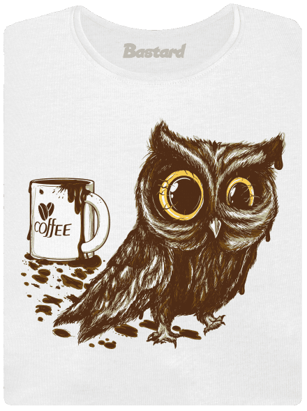 Koffeinfüggő bagoly női póló White