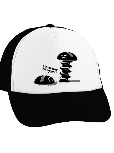 Felhúzva teherautós sapka Black cap