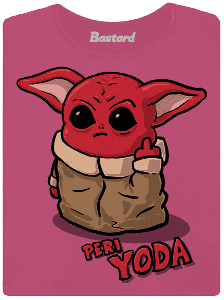 Peri Yoda prémium női póló Magenta
