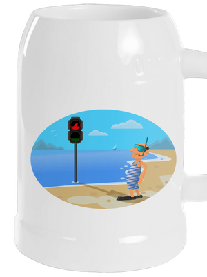 Biztonságos úszás söröskorsó White