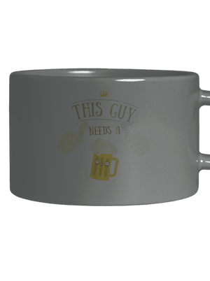 This guy needs a beer macaron bögre Grey Macaron