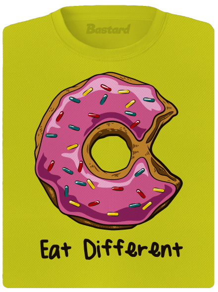 Eat different női sportpóló Neon Yellow