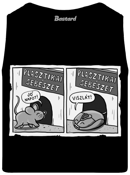 Plasztikai sebészet férfi trikó Black