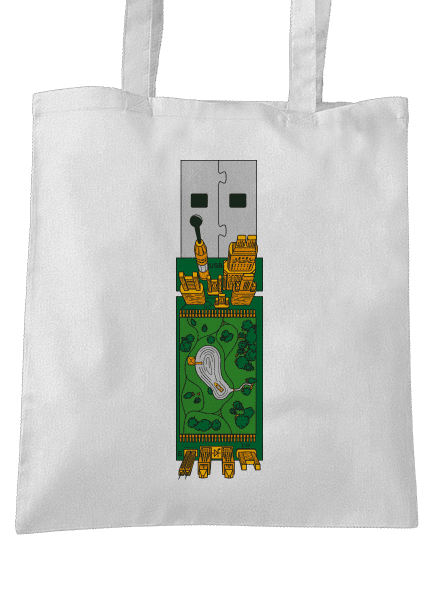 USB city táska White