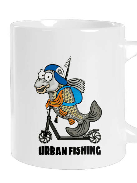 Urban fishing nagy bögre White