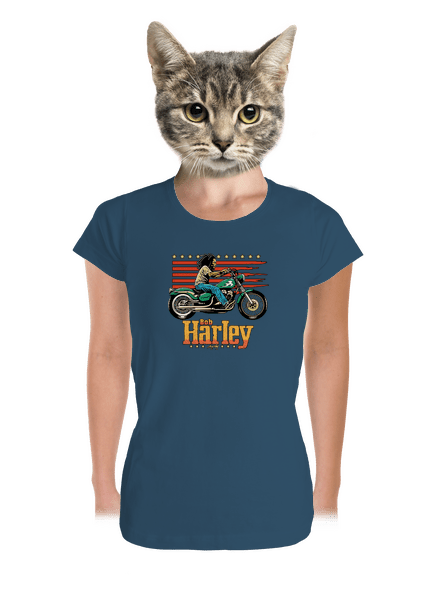 Bob Harley prémium női póló Petrol Blue