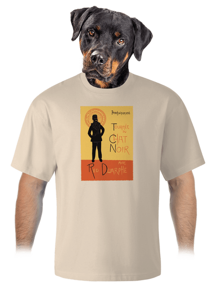 Le Chat Noir unisex túlméretezett póló Almond