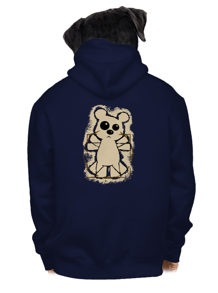 Da Vinci Teddy cipzáras férfi pulóver Navy