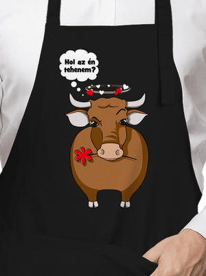 Tehén és bika kötény Black