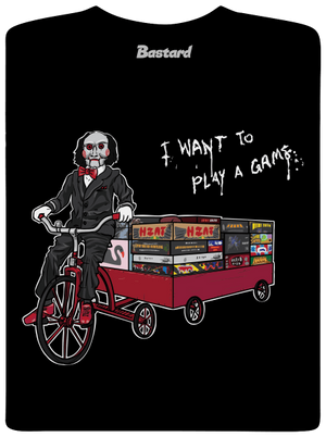 I want to play a game gyerek póló Black