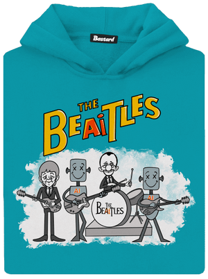 AI Beatles gyerek kenguruzsebes pulóver Hawaiian Blue