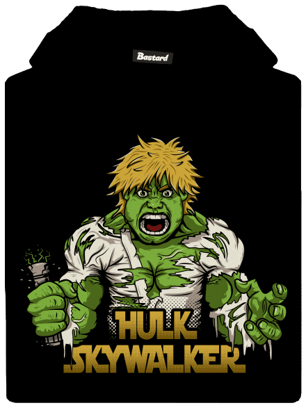 Hulk Skywalker gyerek kenguruzsebes pulóver Black