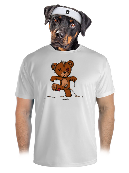 Zombie Teddy férfi sportpóló White