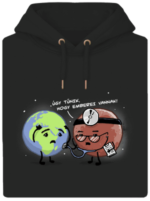 Diagnózis unisex prémium pulóver Dark Black