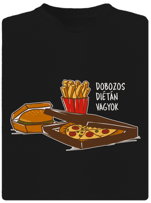 Dobozos diéta gyerek sport póló Black