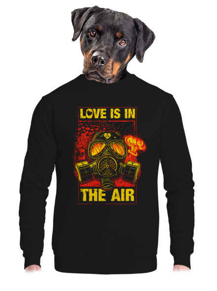 Love is in the air unisex crewneck Black