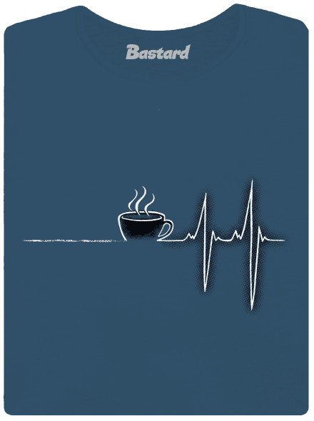 Coffee help prémium női póló Petrol Blue