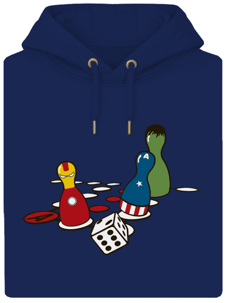 Szuperhős ne haragudj unisex prémium pulóver Navy