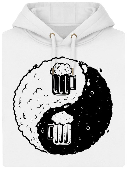 Jin Jang sör unisex prémium pulóver Snowwhite