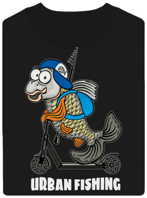 Urban fishing unisex crewneck Black