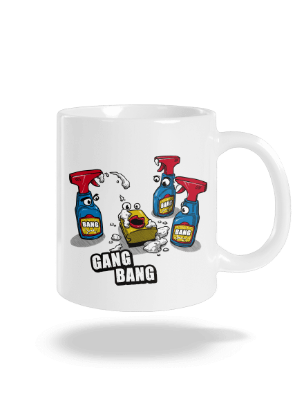 Gang bang hagyományos bögre White
