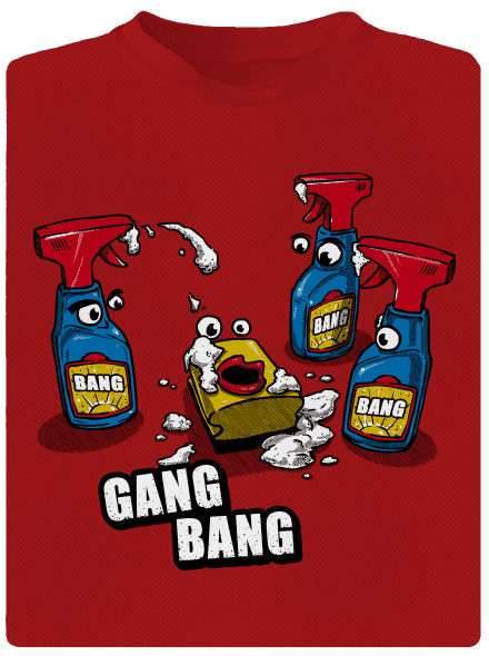 Gang bang férfi sportpóló Red Mal