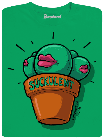 Suckulent férfi póló Kelly Green