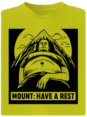 Mount have a rest férfi sportpóló Neon Yellow