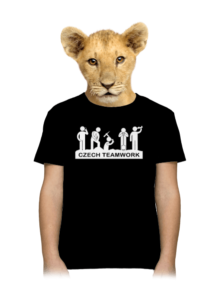Czech Teamwork gyerek póló Black