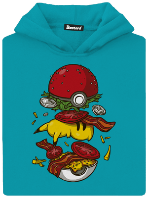 Pokémon burger gyerek kenguruzsebes pulóver Hawaiian Blue