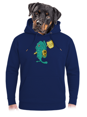 Utolsó karácsony este unisex prémium pulóver Navy