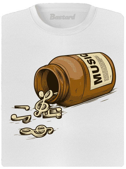 Music Pills női sportpóló White