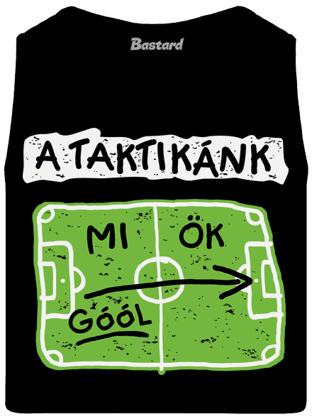 A futballtaktikánk férfi trikó Black