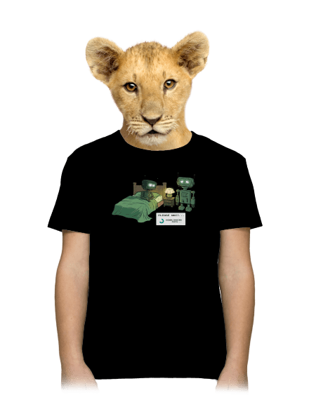 Robot romantika gyerek póló Black