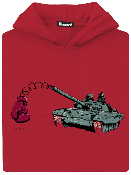 Tank gyerek kenguruzsebes pulóver Fire Red