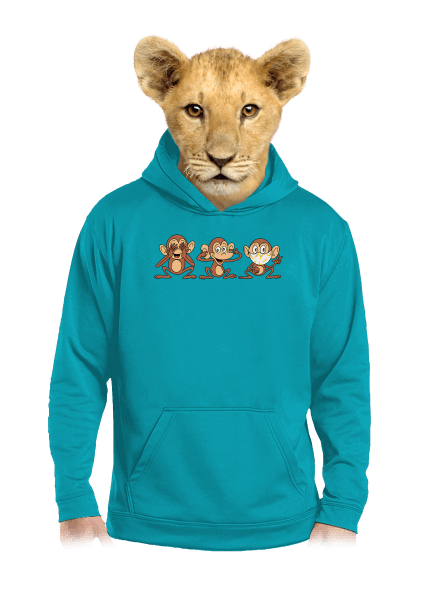 Kis majom gyerek kenguruzsebes pulóver Hawaiian Blue