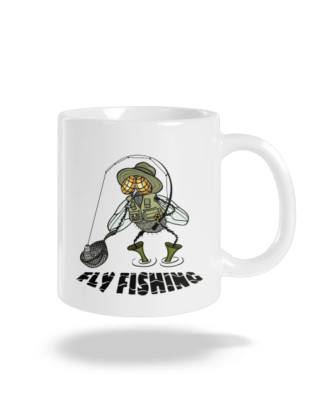 Fly fishing hagyományos bögre White